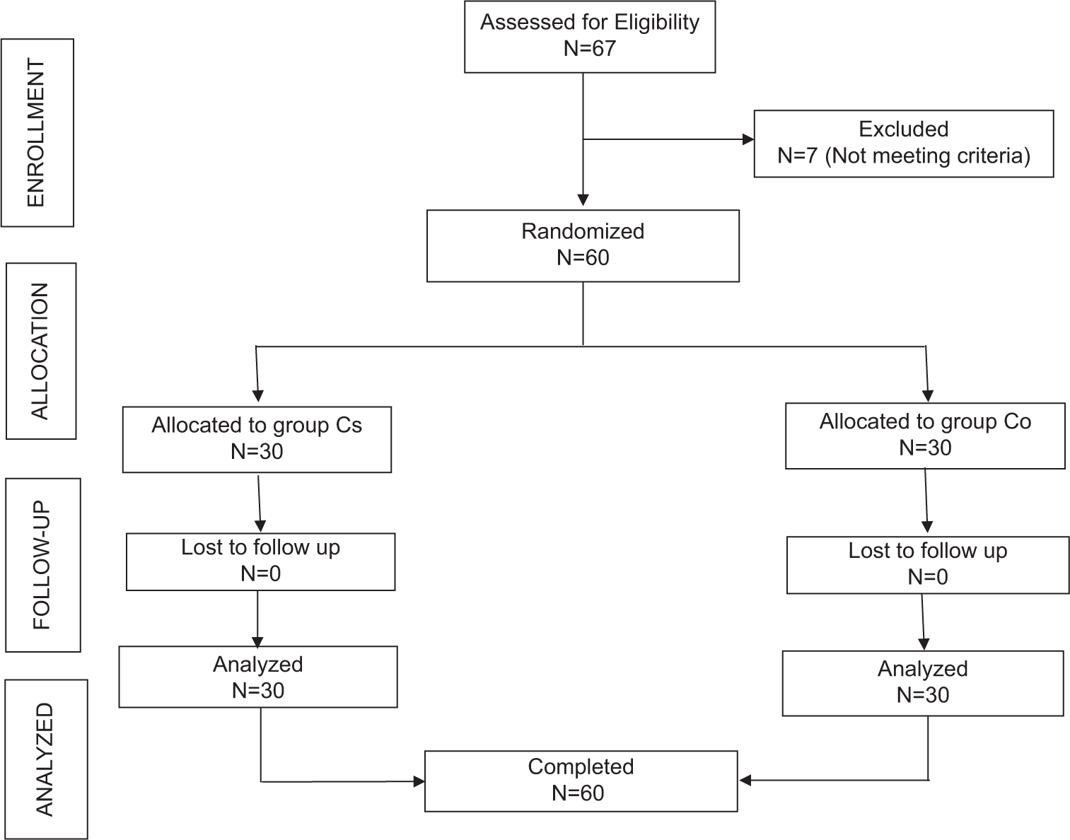 Consort diagram. Cs: Crystalloid, Co: Colloid.